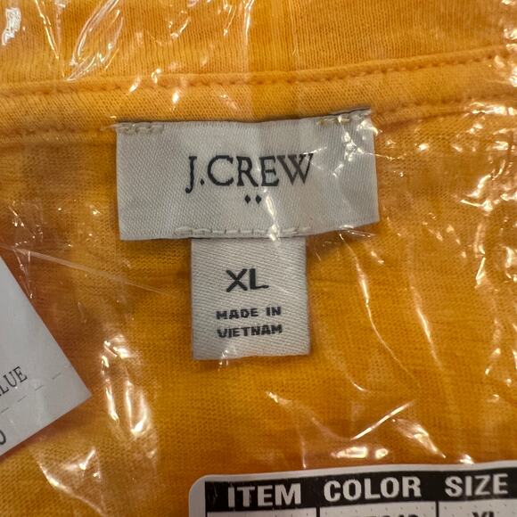 NWT J. Crew Sweet Marigold Slub Cotton-Blend Rolled Short-Sleeve Tee - Picture 7 of 9